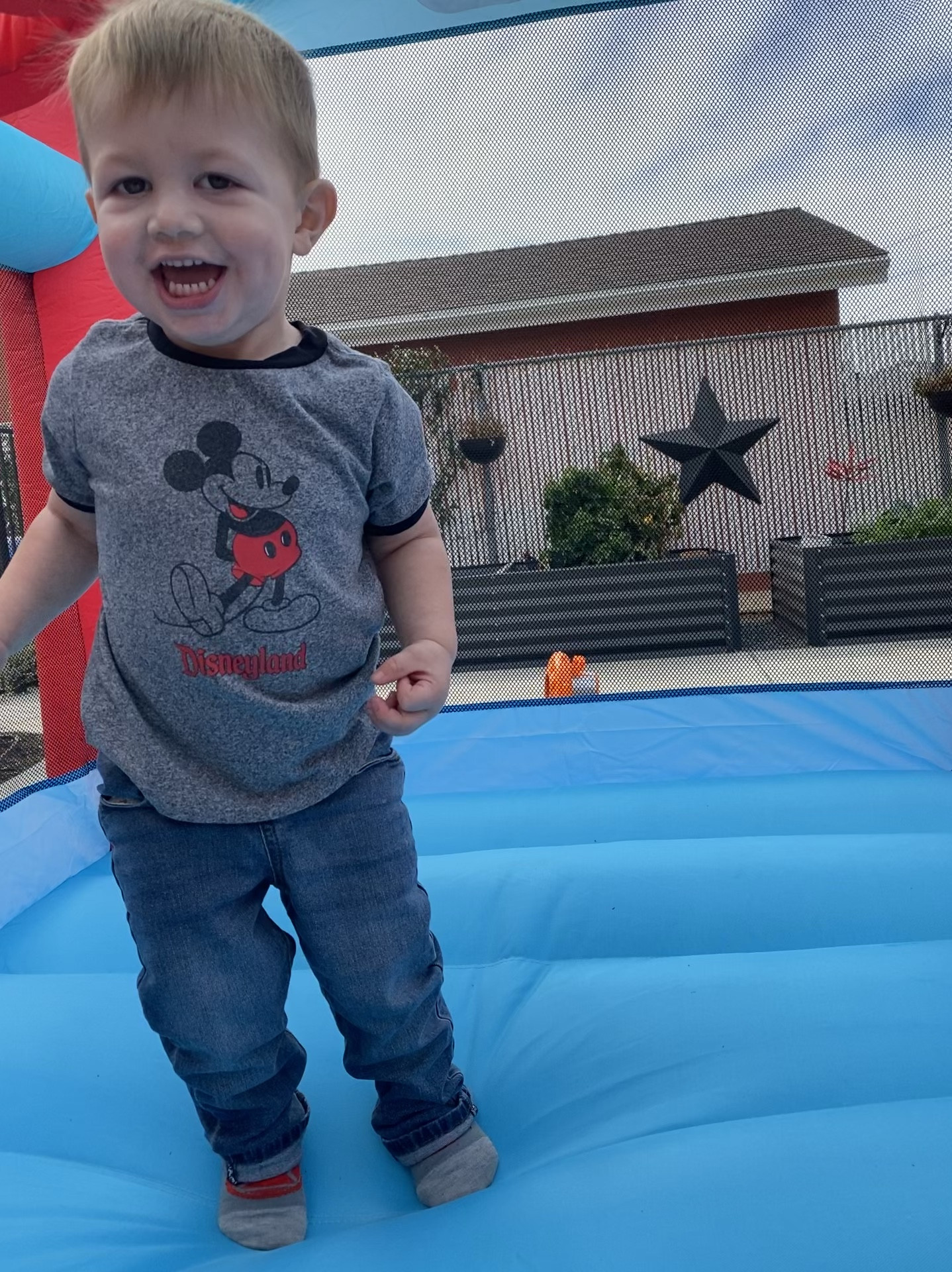 Toddler jumper for the win!!  We’re loving this jump house we got Cody for Christmas, it’s the perfect size for him and our yard! 