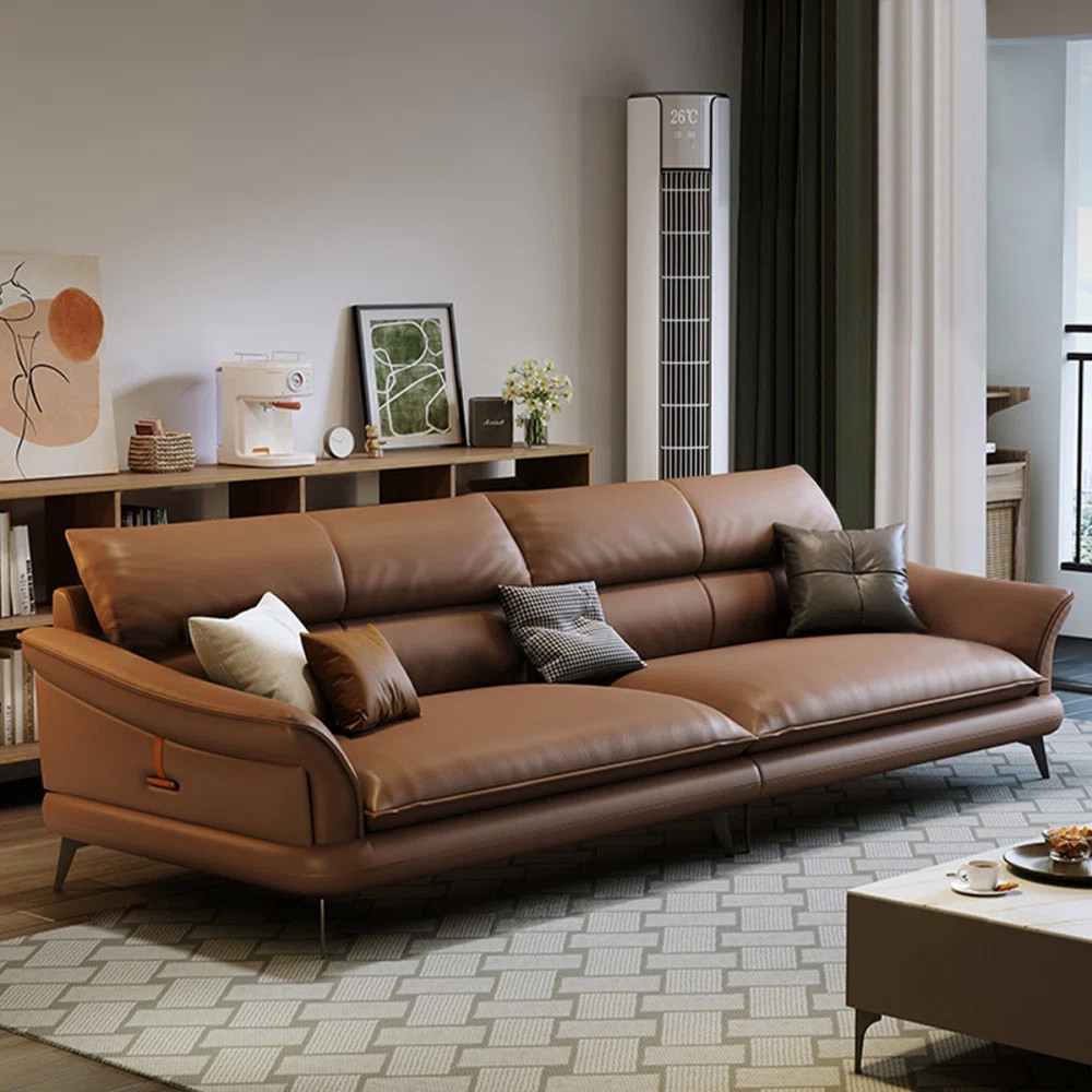 Genuine Leather Modular Sofa cushion couch | Wayfair North America