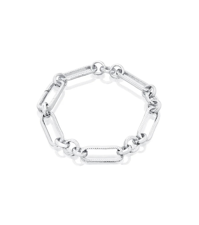 Figaro Chain Bracelet (Silver) | Abbott Lyon