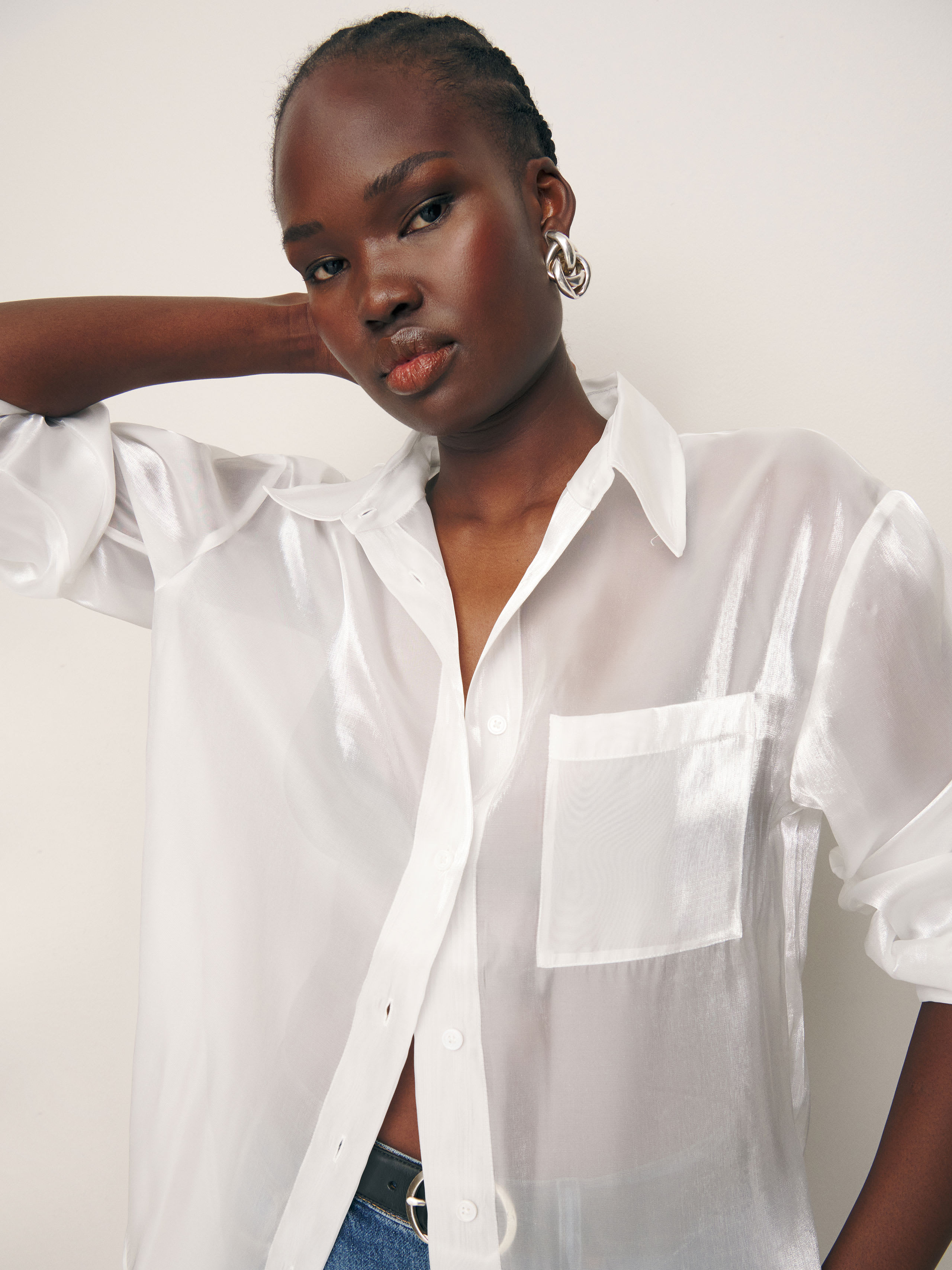 Will Oversized Sheer Shirt | Reformation (Global)
