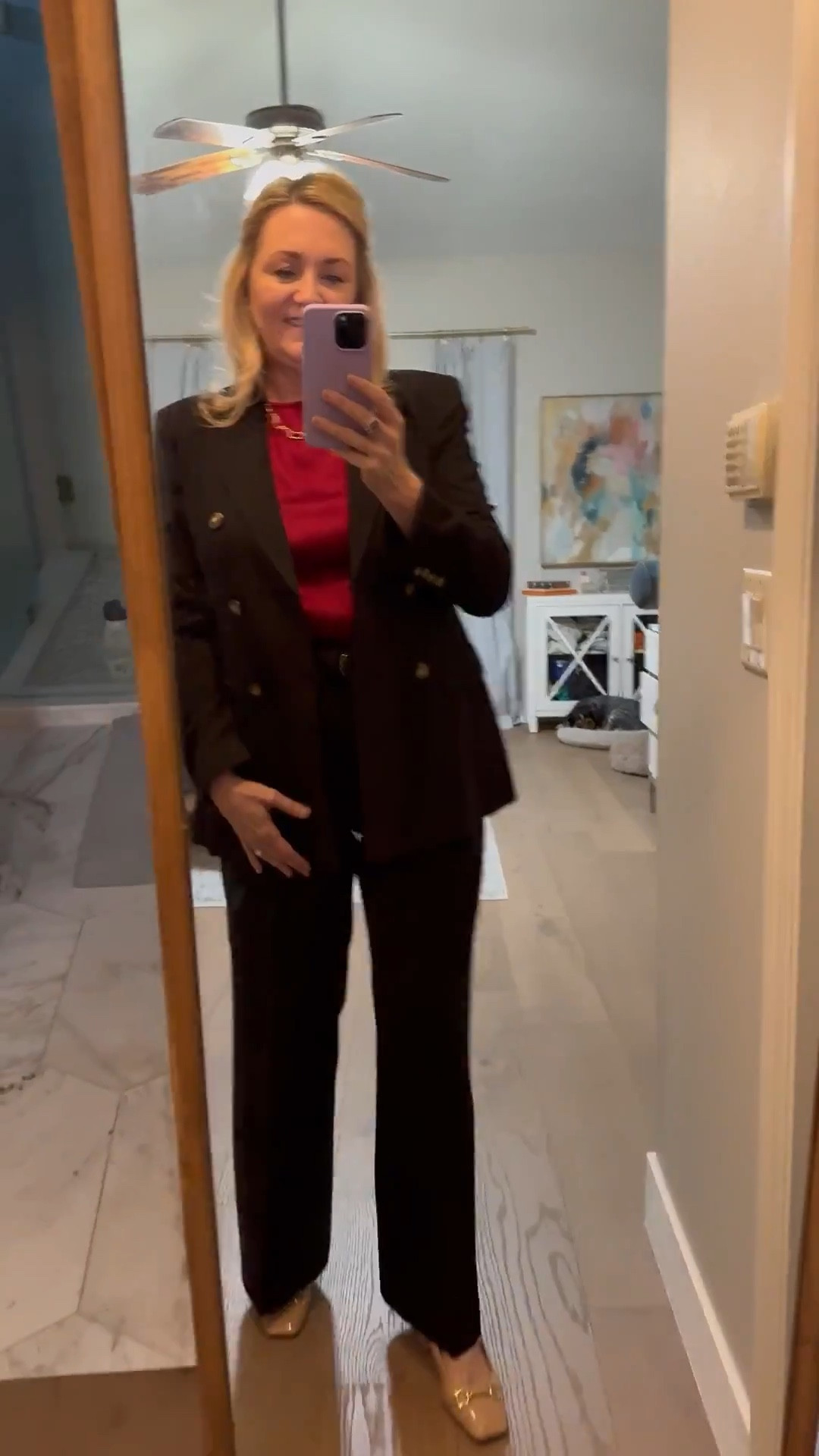 Love this new blazer and trousers.  What I wore to work today 

#LTKdayinmylife #LTKWorkwear #LTKootd