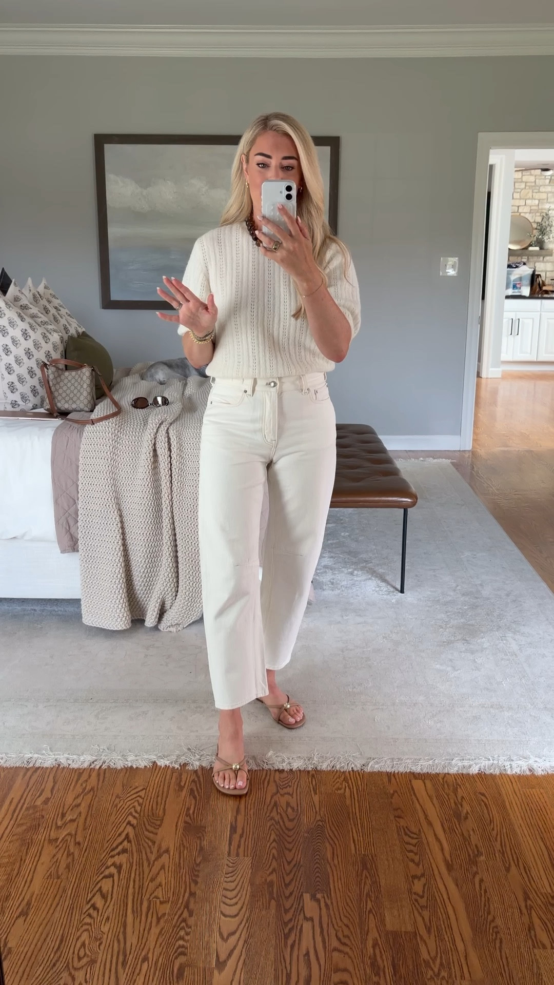 Wearing a small in the sweater (true to size) & a 26 in jeans (sized down one)

Casual outfit, spring outfit, spring sweater, off white jeans, cream jeans, Easter outfitt

#LTKSeasonal #LTKootd #LTKgrwm