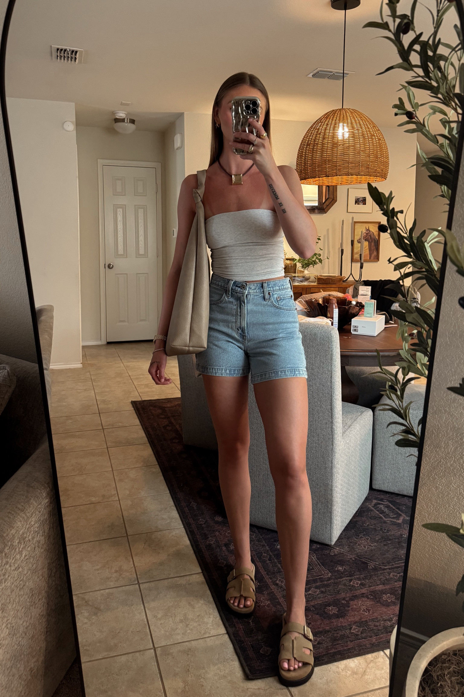 My go to spring and summer outfit! Easy basics to mix and match and wear a million ways! I have this tube top in multiple colors! It stays up well and is so comfortable! And these are my favorite shorts and currently on sale! Use code AFSHORTS at checkout for an additional 15% off making them less than $50! They are going fast! Sandals are another go to this spring and summer and I have already worn them so much! I’m wearing an xs in the top, 25 in the shorts, and sandals are tts! 🫶🏼 #morganiverson #spring #summer #basics #ootd #shorts #sale

#LTKStyleTip #LTKFindsUnder50 #LTKSaleAlert