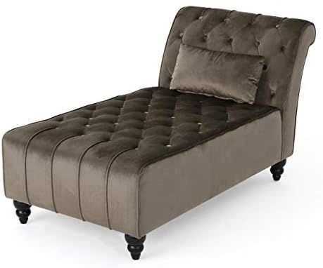Christopher Knight Home Rubie Velvet Chaise, Grey | Amazon (US)