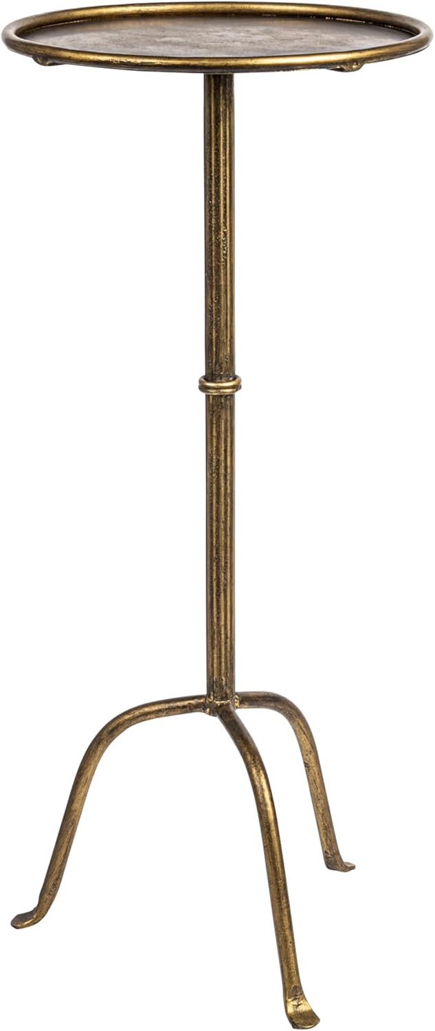 Creative Co-Op Metal Cocktail, Antique Brass Martini Table | Amazon (US)