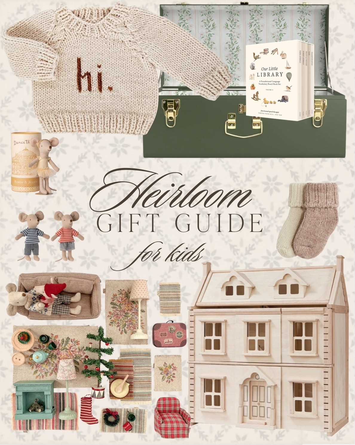 I love classic toys and heirloom pieces I know my kids will play with for years to come. I couldn’t find the exact sweater my kids have worn over the year but I linked similar ones that are handmade. 🤎 Wool socks are always a staple for my kids’ wardrobes this time of year. 