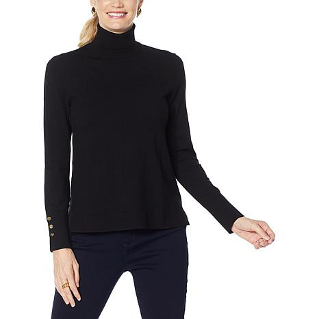 IMAN Global Chic Pullover Turtleneck Sweater | HSN