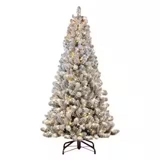 6.5ft. Pre-Lit Flocked Virginia Pine Artificial Christmas Tree, Clear Lights | Michaels Stores