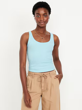 Ribbed Crop Tank Top | Old Navy (US)