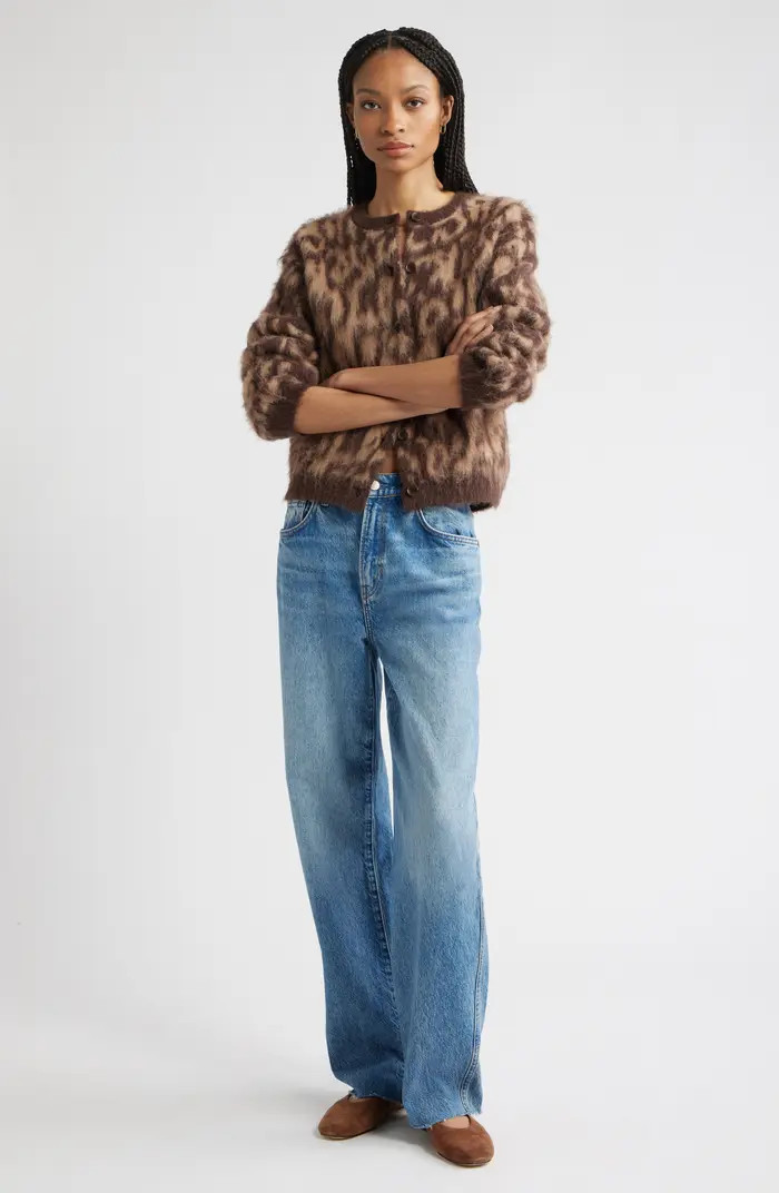 Nordstrom Leopard Crewneck Cardigan | Nordstrom | Nordstrom