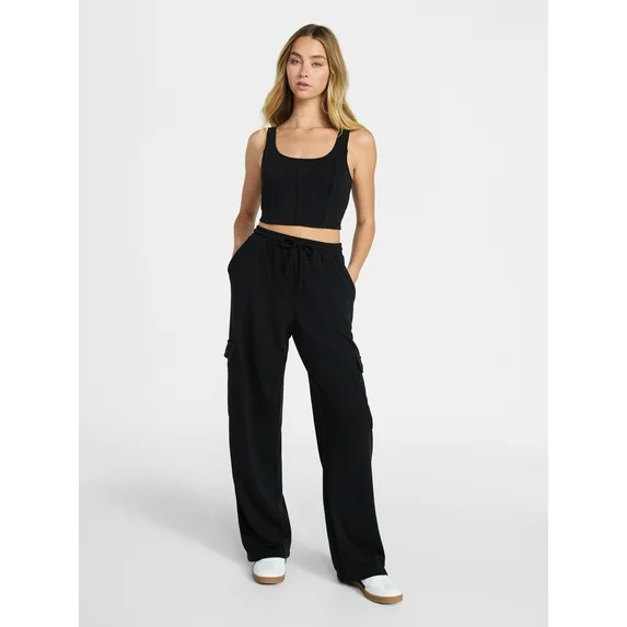 No Boundaries Bustier Tank and Cargo Pant Set, 2-Piece, Women's and Women's Plus Sizes XXS-4X | Walmart (US)