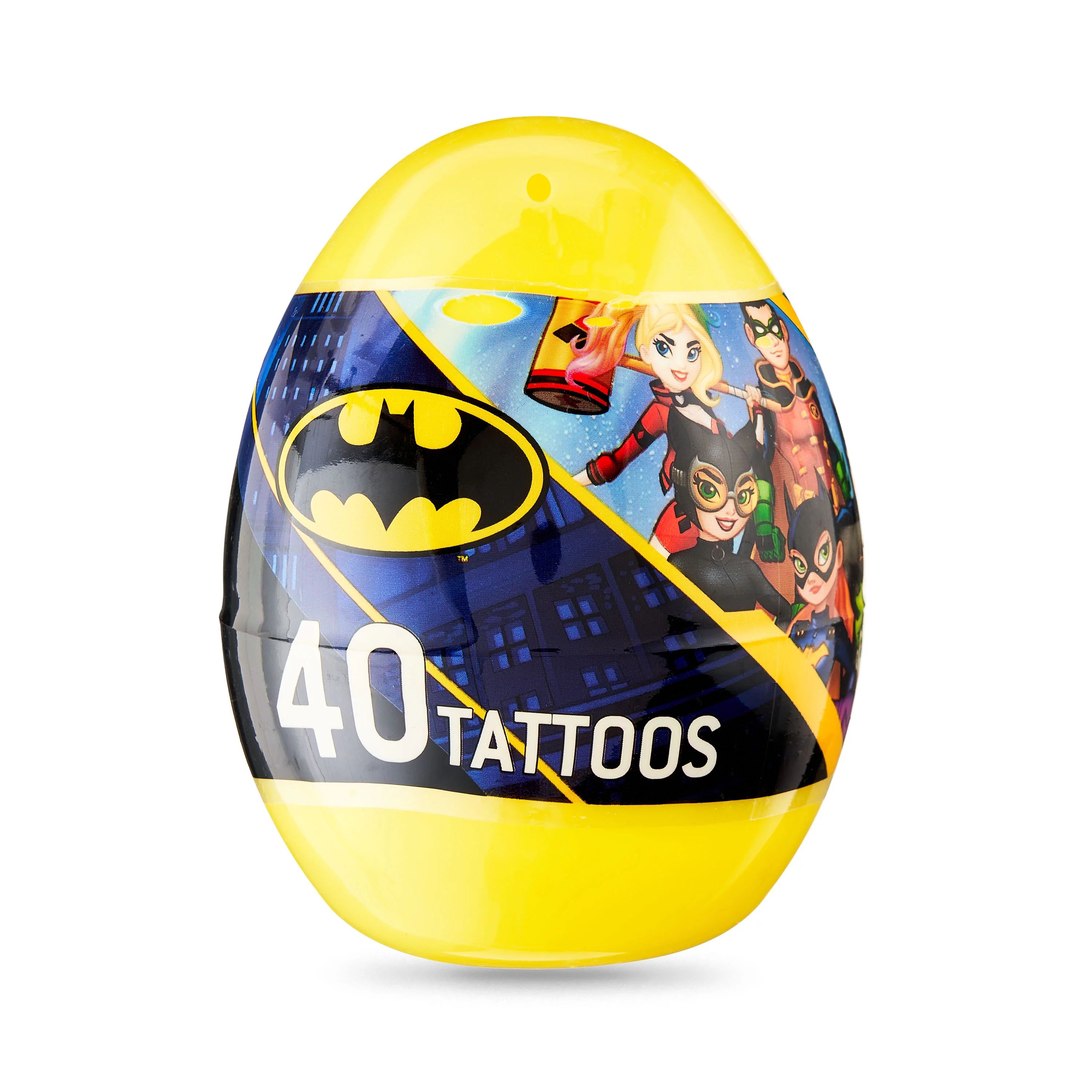 Way To Celebrate Batman Jumbo Plastic Egg, 40 Tattoos, Temporary, Easter, Yellow | Walmart (US)