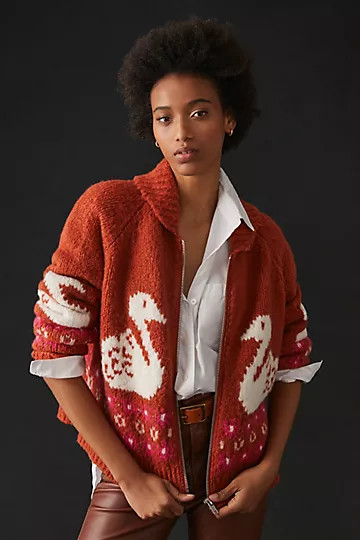 Maeve Zip-Front Cardigan Sweater | Anthropologie (US)