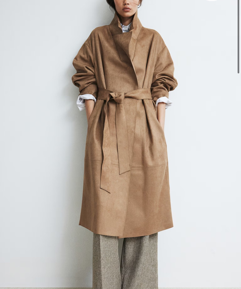 H&M SUEDE TRENCH COAT 
Ordered a medium 