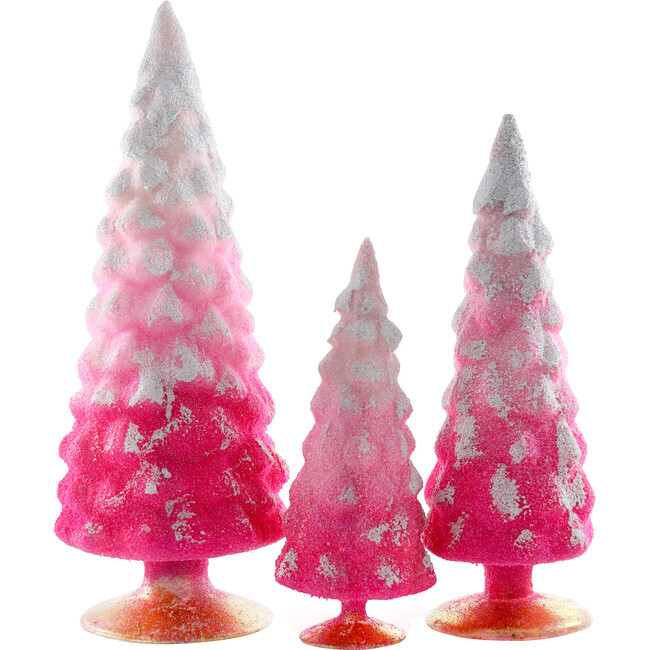 Glitter Gradient Tree Set, Pink | Maisonette