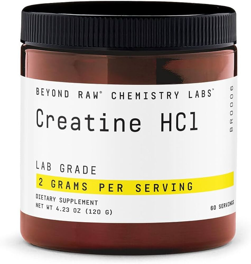 BEYOND RAW Chemistry Labs Creatine HCl Powder | Improves Muscle Performance | 60 Servings | Amazon (US)