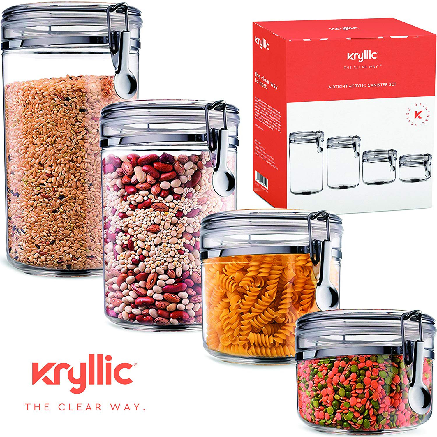 Canisters Sets For The Kitchen Food Storage Containers Pantry Cereal Container Food Storage Plast... | Walmart (US)