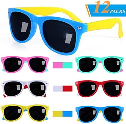 GINMIC Kids Sunglasses Party Favors,12Pack Neon Sunglasses for Kids,Boys and Girls, Great Gift fo... | Amazon (US)
