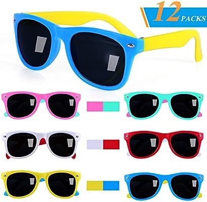 GINMIC Kids Sunglasses Party Favors,12Pack Neon Sunglasses for Kids,Boys and Girls, Great Gift fo... | Amazon (US)