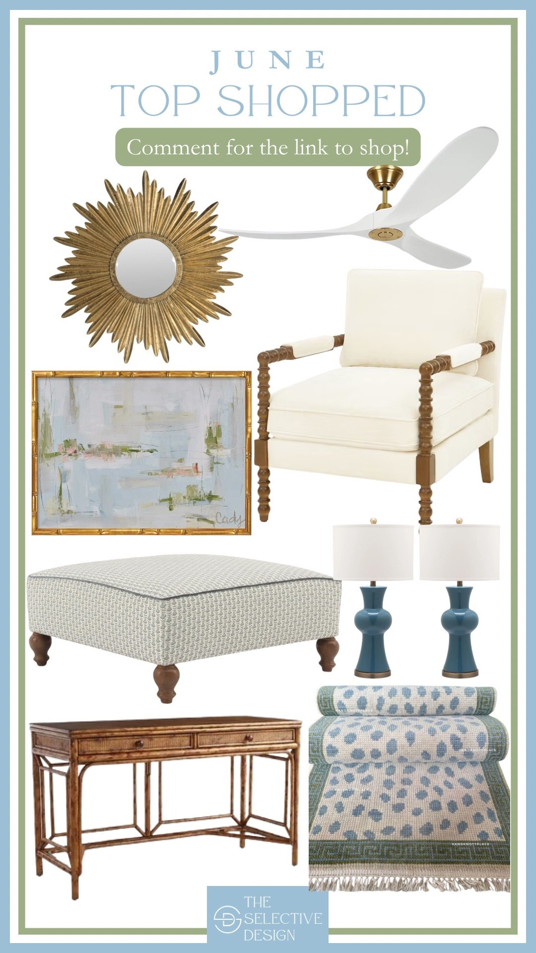Junes top shopped home decor finds! So many great and classic home decor and furniture favorites! Perfect for a classic grandmillennial home! Most are on sale right now! 

White ceiling fan | home decor on sale | classic home | Grandmillennial home | preppy home | affordable home decor

#LTKHome #LTKSaleAlert