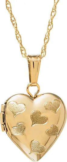 14k Gold Heart Locket Necklace | Nordstrom