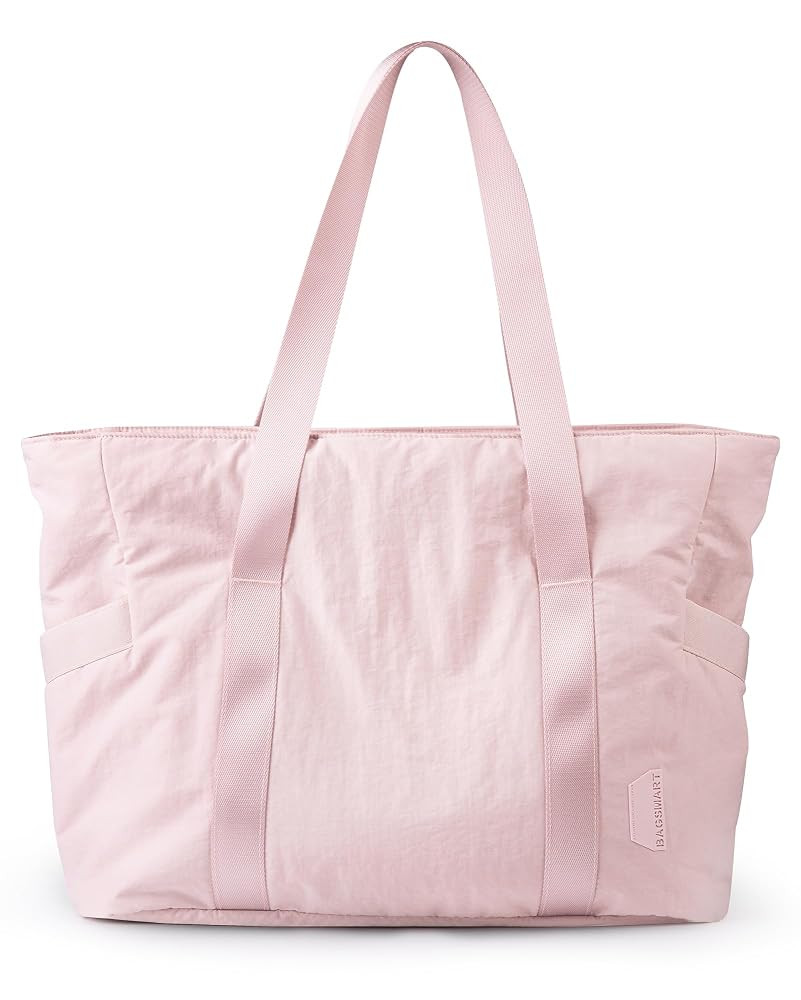 BAGSMART Tote Bag for Women with Zipper, Gym tote with Compartments, Work Tote Nurse Dance Yoga B... | Amazon (US)