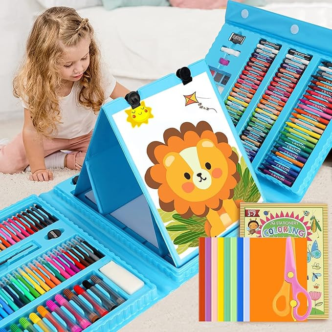 208 PCS Art Supplies,Drawing Art Kit for Kids Girls Boys Teens Artist, Art Set Case with Trifold ... | Amazon (US)
