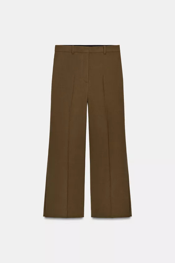 STRAIGHT-LEG TROUSERS WITH VENTS ZW COLLECTION | Zara UK