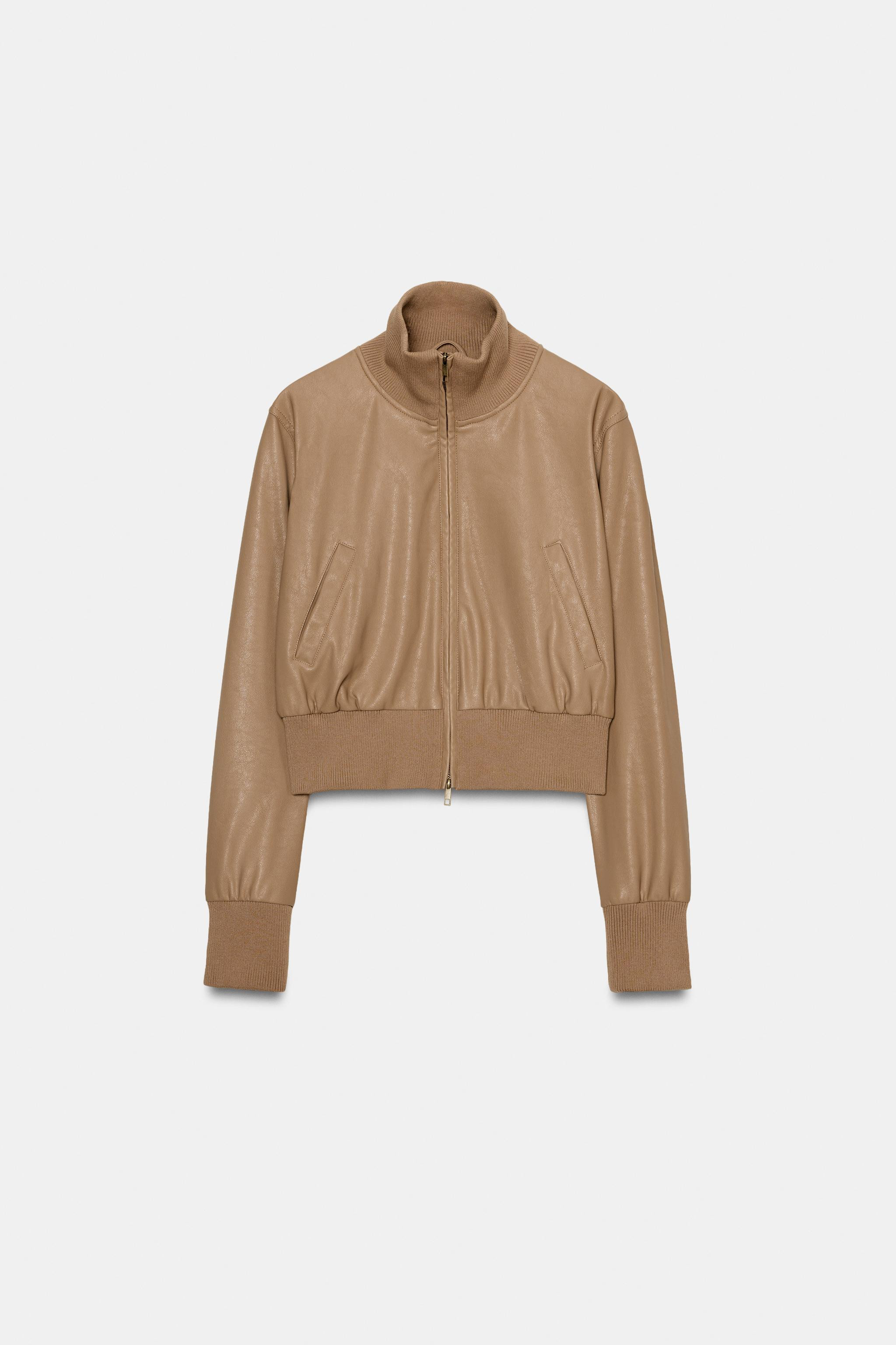 FAUX LEATHER BOMBER JACKET | Zara US