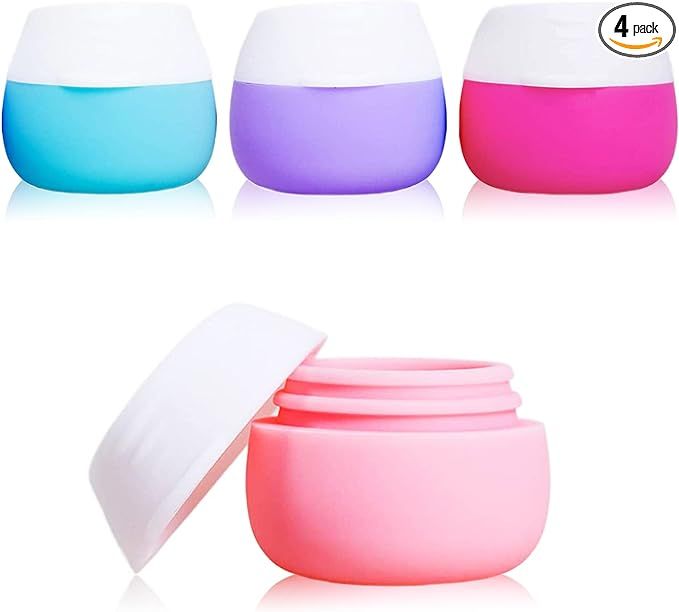 Travel Containers for Toiletries, Gemice Silicone Cream Jars, TSA Approved Travel Size Containers... | Amazon (US)