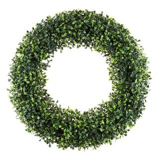 19.5 in. Artificial Boxwood Wreath | The Home Depot