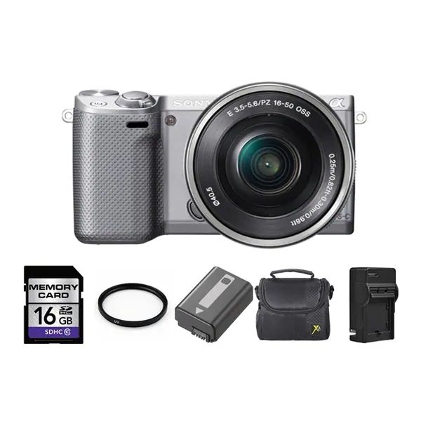 Sony Alpha NEX-5R Mirrorless Camera Body with 16-50mm Lens 16GB Bundle | Bed Bath & Beyond
