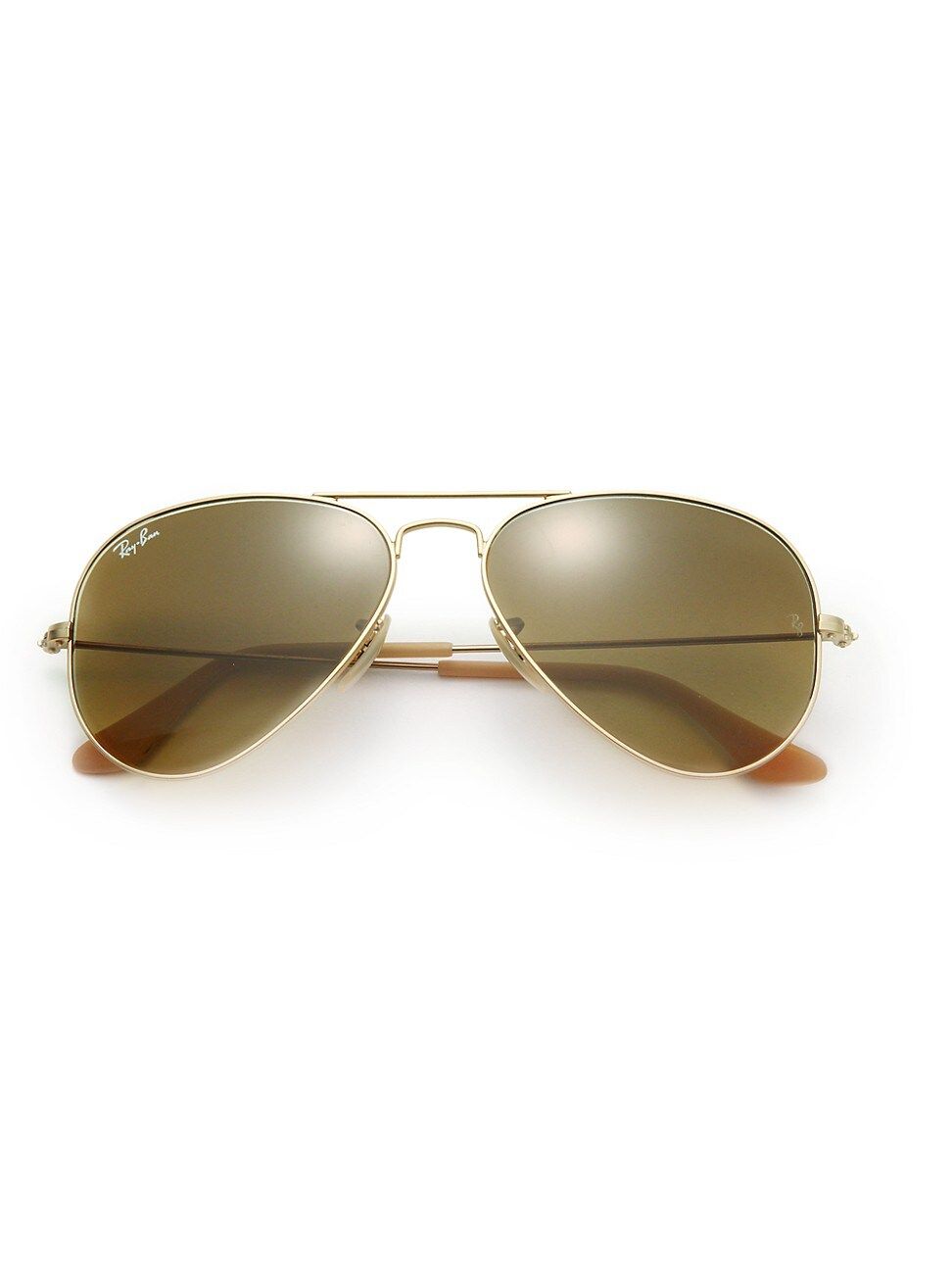 Ray-Ban Women's 55MM Aviator Sunglasses - Light Gold | Saks Fifth Avenue