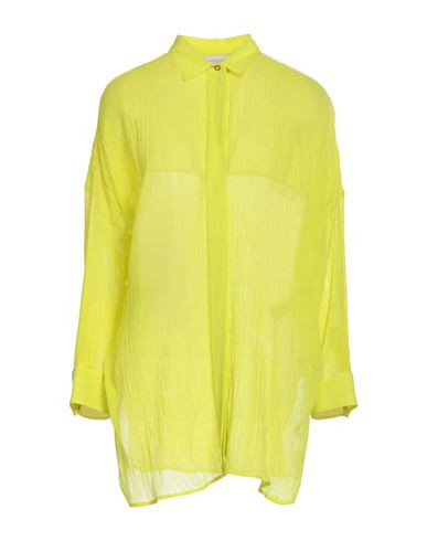 Agnona Woman Shirt Lime green Size L Cotton, Silk | YOOX (US)
