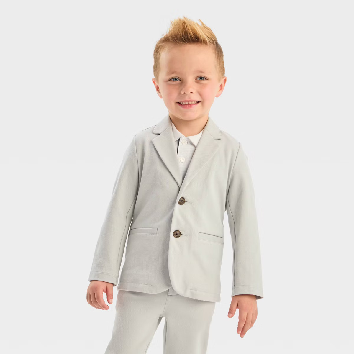 Toddler Boys' Stretch Knit Blazer - Cat & Jack™ Light Gray | Target