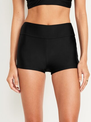 High-Waisted Matte Swim Shorts -- 2-inch inseam | Old Navy (US)