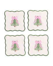 4pk Christmas Tree Embroidered Coasters | Entertaining | Marshalls | Marshalls
