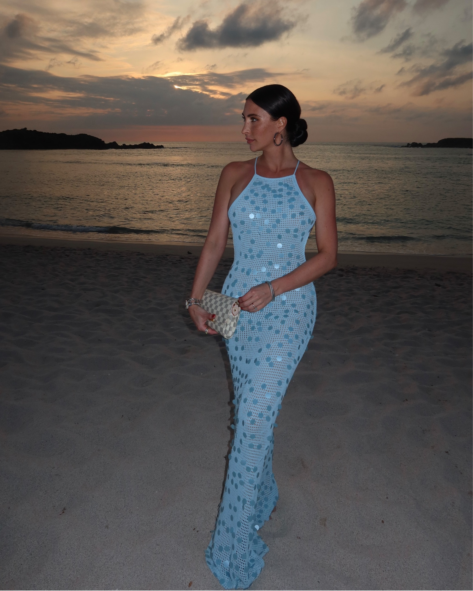 All shimmer, no compromise.

The CARMEN Crochet Sequin Maxi Open Back Dress from Meshki is designed with a high neckline and sleeveless silhouette, it balances refined simplicity at the front with a striking open back framed by delicate straps. Crafted from a sequin crochet knit that moves with subtle shimmer, this dress is both fluid and form-enhancing. Perfect for warm evenings and statement moments.

#LTKSeasonal #LTKTravel #LTKootd