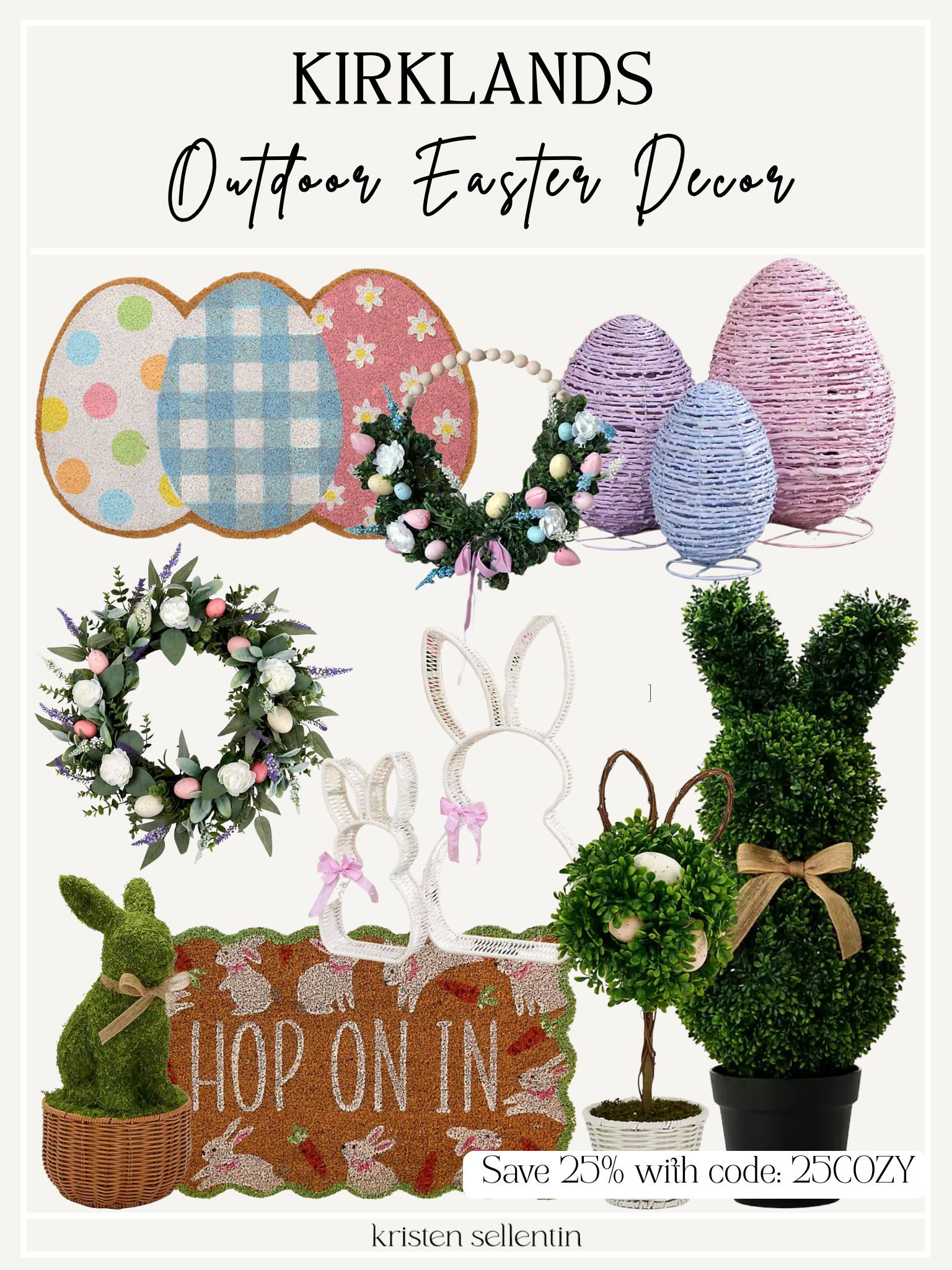 Outdoor Easter decor @ Kirklands!
Save 25% with code: 25COZY 

 

#LTKSeasonal #LTKHome #LTKSaleAlert