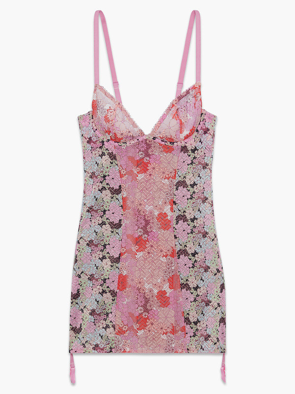 Penthouse Sweet Lace Slip in Multi & Pink & Purple & Red | SAVAGE X FENTY UK United Kingdom | Savage X Fenty UK