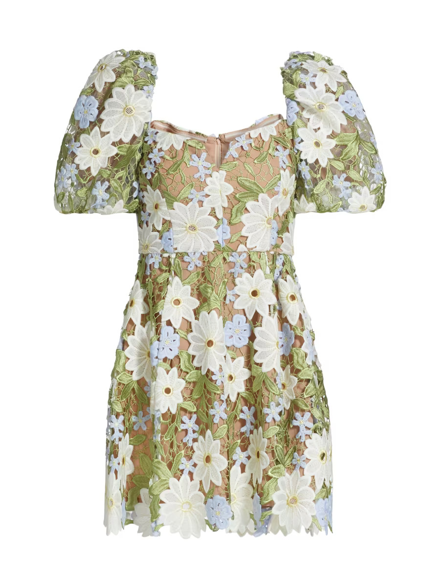 Flora Floral Lace Minidress | Saks Fifth Avenue