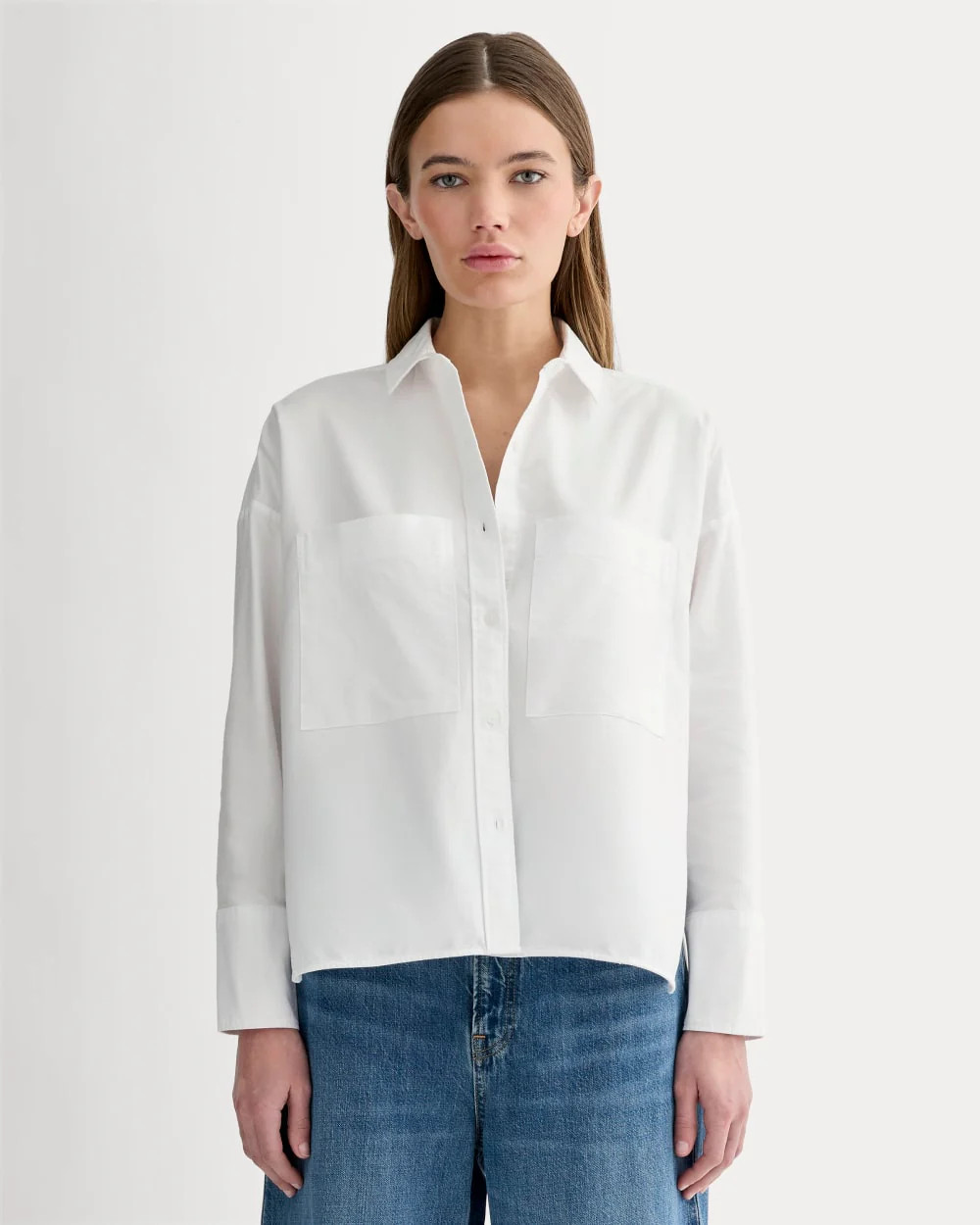 The Boxy Oxford | White | Everlane
