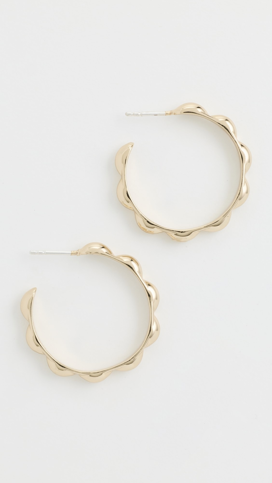 Selena Scalloped Hoops | Shopbop