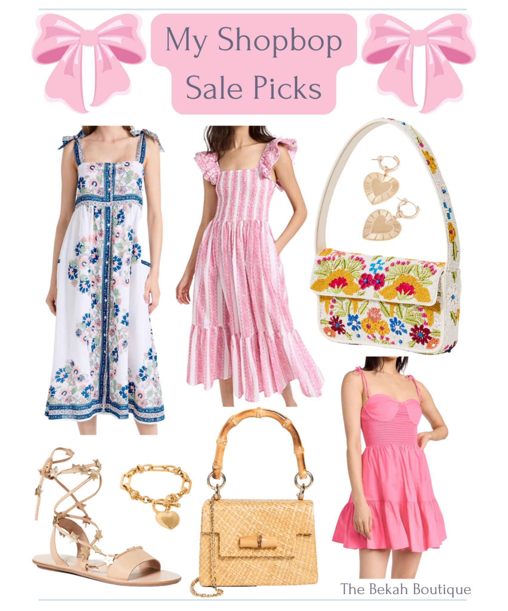 The 2023 Shopbop Style Event is live! I’m sharing all of my favorite picks - including some gorgeous dresses, classic bags and dainty jewelry - today on The Bekah Boutique. 

Spring dress, summer dress, Shopbop, Juliet Dunn, block print, block print dress, midi dress, sundress, floral dress, smocked midi dress, nap dress, dupe, Millie, pink and white striped dress, beaded bag, Staud, floral bag, wicker bag, Serpui Marie, smocked coral mini dress, smocked mini dress, wrap sandals, heart bracelet, heart earrings, Brinker & Eliza, Loeffler Randall

#LTKFind #LTKsalealert