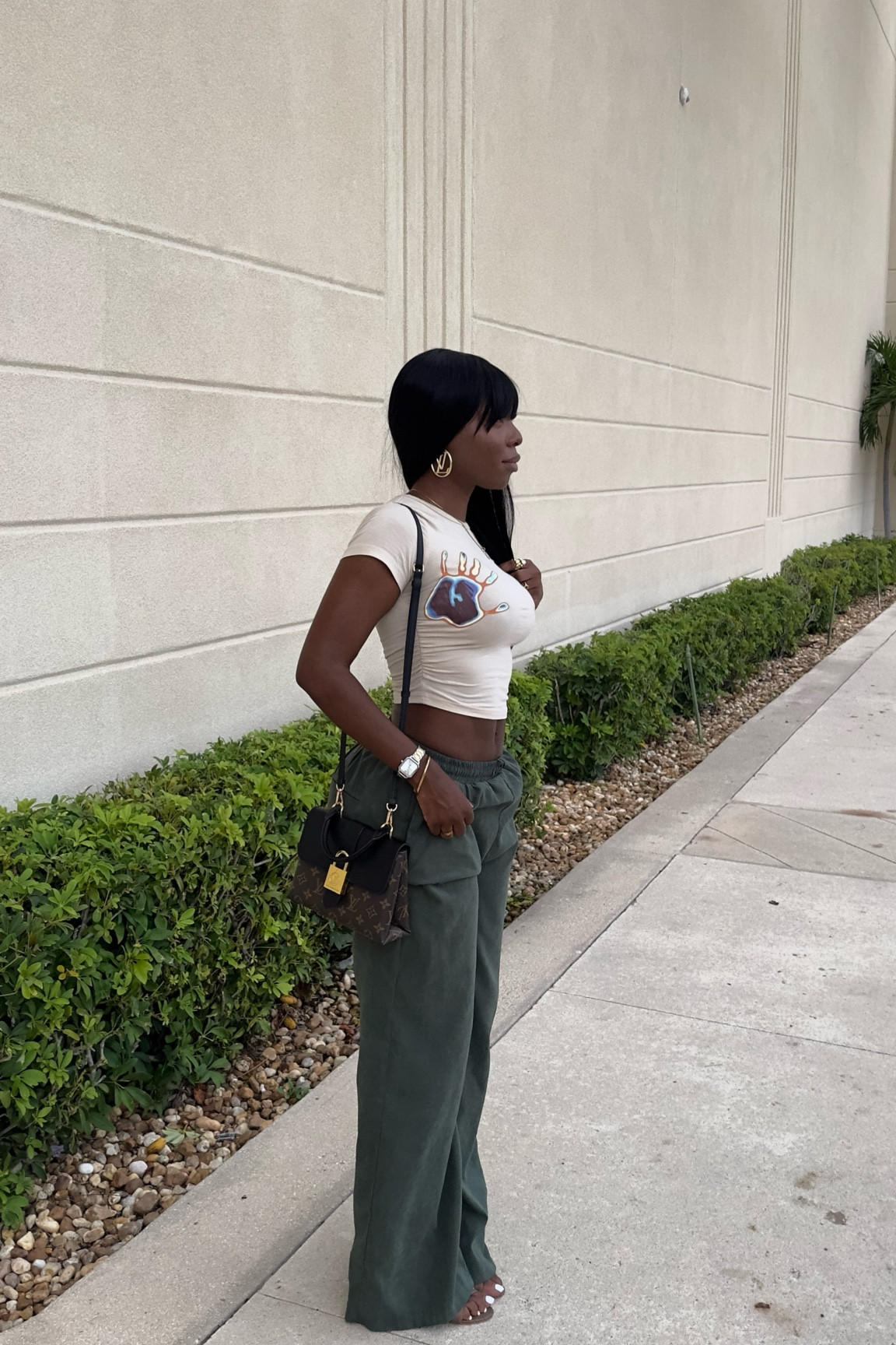 Hunter Green Cargo from recent IG post! Styled with a crop top and heels. Height 5’3. Mine is in a Size Medium 

#LTKStyleTip #LTKFindsUnder50 #LTKFindsUnder100