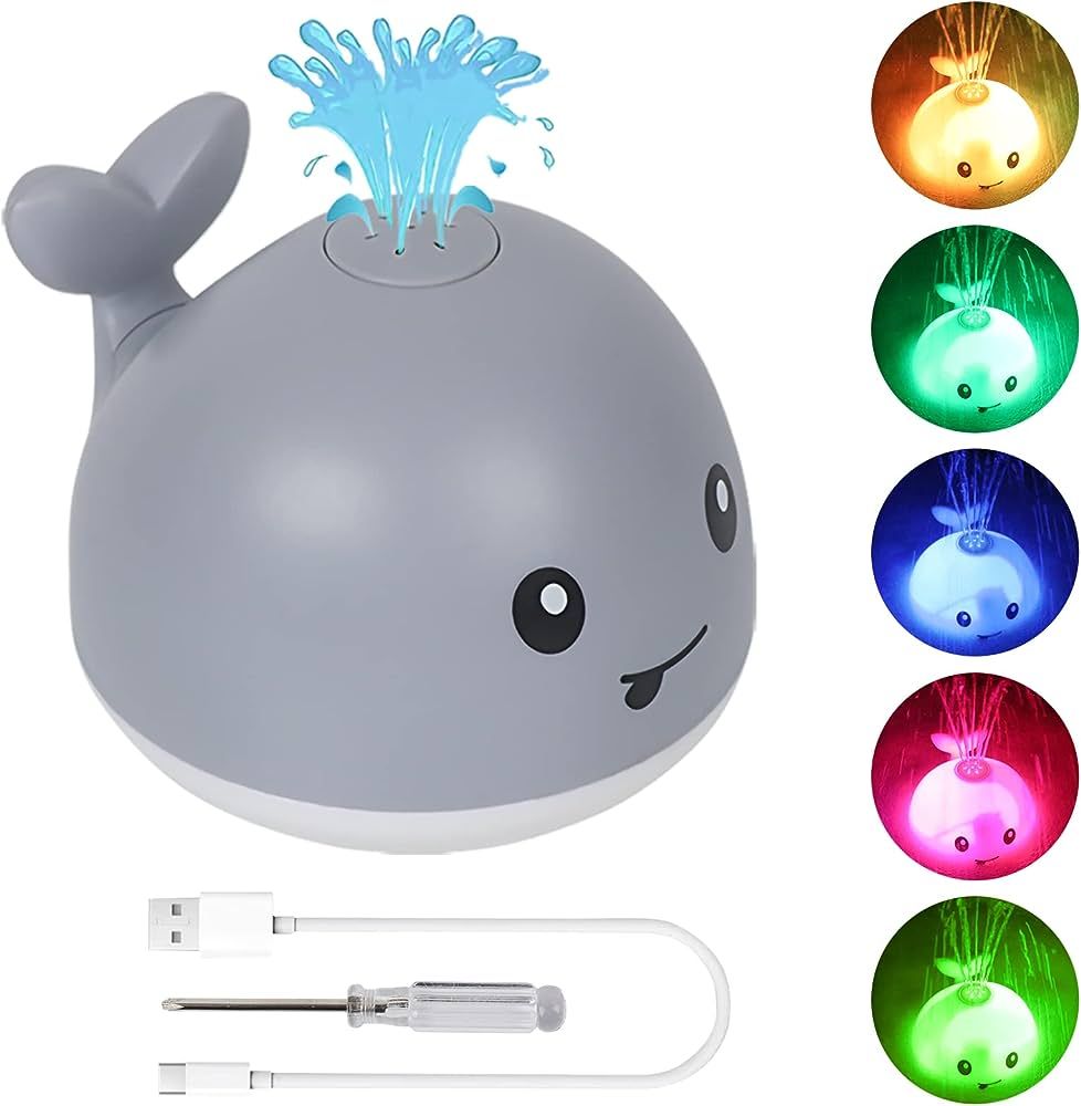 Leipal 2023 Rechargeable Baby Bath Toys Light Up Whale Spray Water Bathtub Pool Toys for Kids Spr... | Amazon (US)