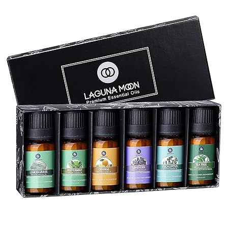 Lagunamoon Essential Oils Top 6 Gift Set Pure Essential Oils for Diffuser, Humidifier, Massage, A... | Amazon (US)