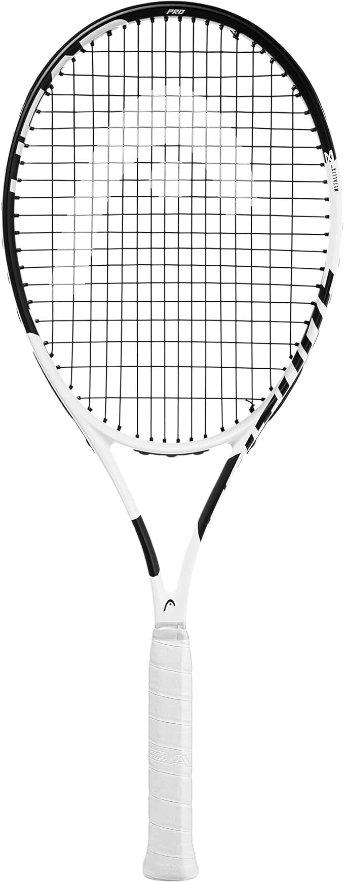 Head Metallix Attitude Pro White Tennis Racket - Pre-Strung Adult Tennis Racquet for Control and ... | Amazon (US)