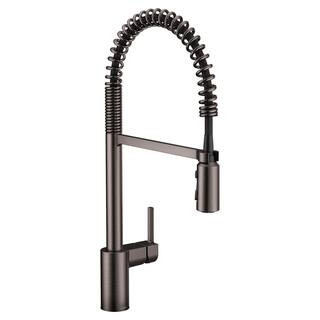 MOEN Align Single-Handle Pre-Rinse Spring Pull Down Sprayer Kitchen Faucet with Power Clean in St... | The Home Depot