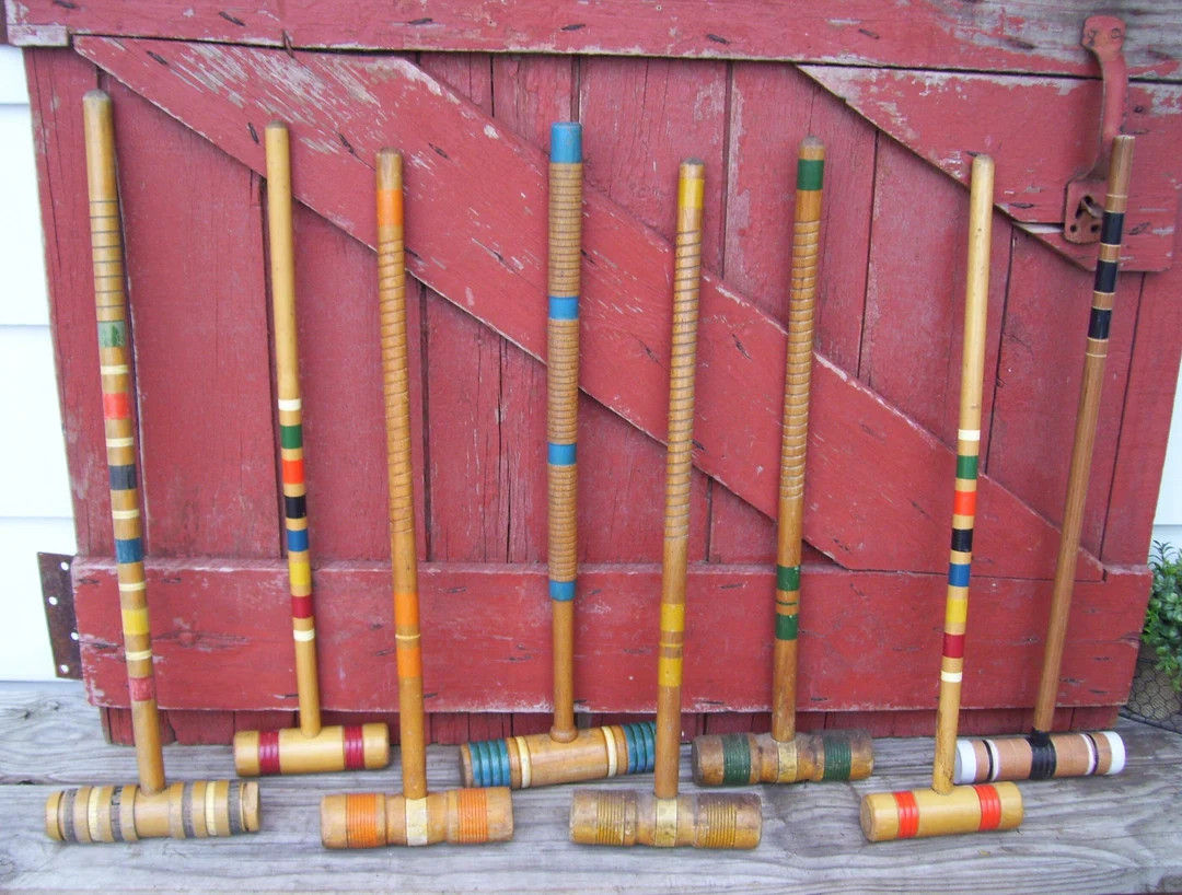 Croquet Mallets Rustic Single Wooden Vintage Your Choice Veronica Heathers Wood Vintage Mallet | Etsy (US)